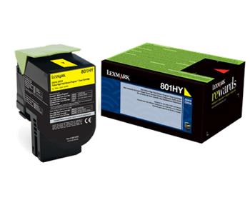 Lexmark 80C8HY0 Yüksek Kapasiteli Sarı Toner