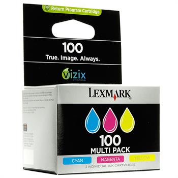 Lexmark 14N0849 - 100 CMY Üçlü Paket Renkli Kartuş Seti