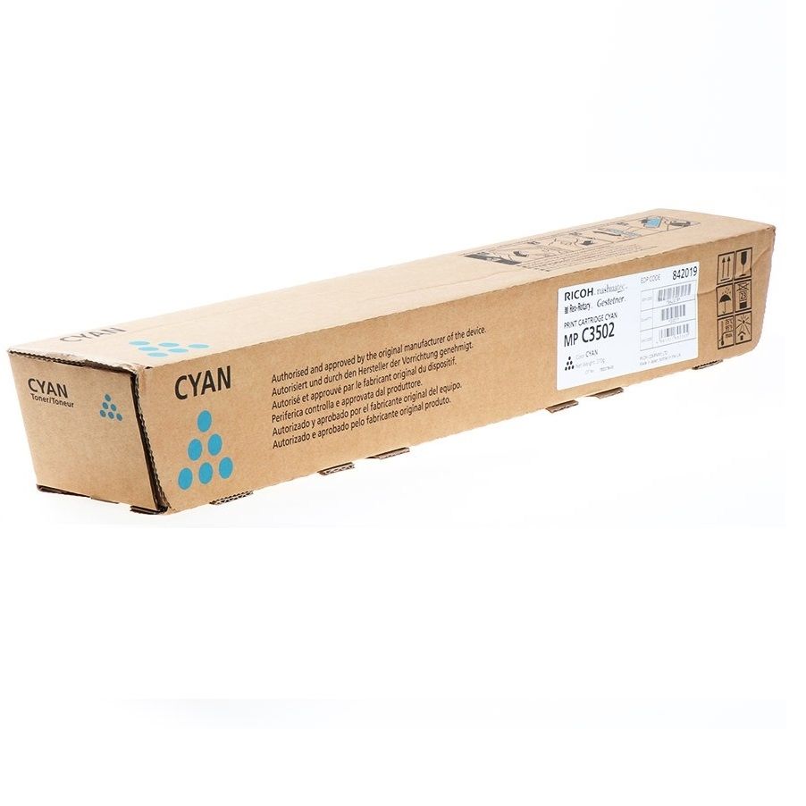 Ricoh 842019 PRINT CARTRIDGE CYAN MP C3502 Orijinal