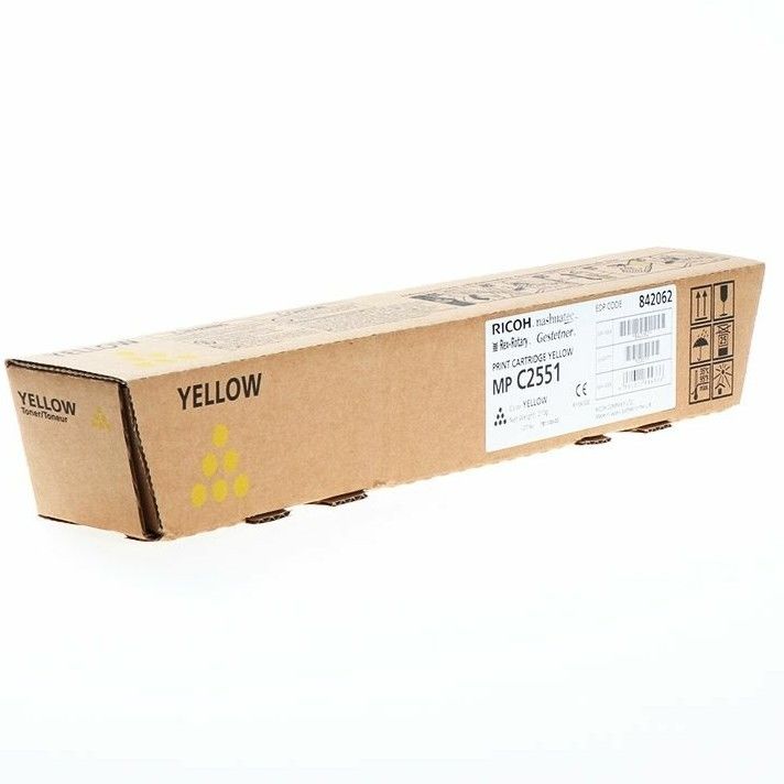 Ricoh 842062 PRINT CARTRIDGE YELLOW MP C2551 HY Orijinal