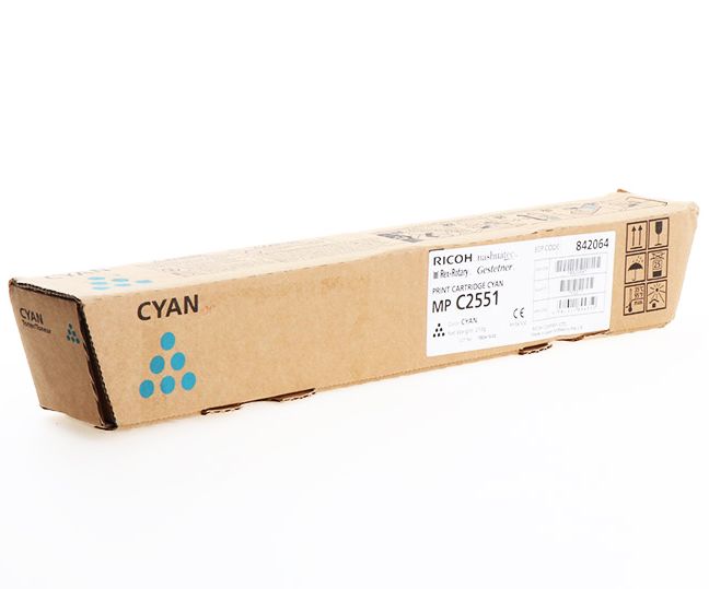 Ricoh 842064 PRINT CARTRIDGE CYAN MP C2551 HY Orijinal
